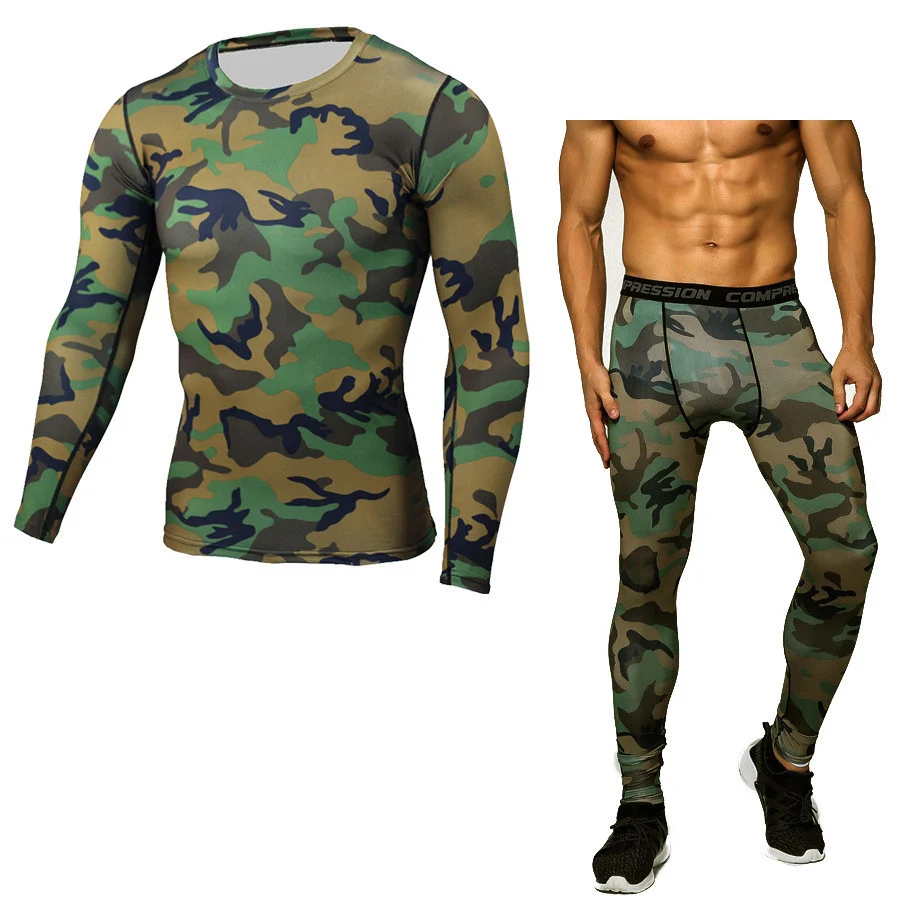 Camouflage Compression Baselayer Set Sports Compression - Image 3