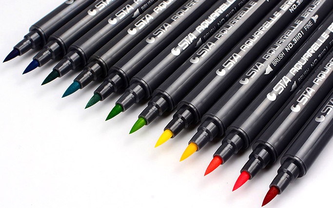 STA 80 Colors Set Water Based Ink Sketch Marker Pens - Image 3
