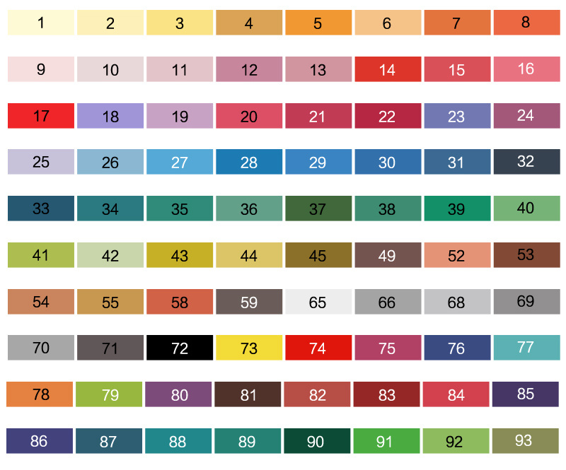 STA 80 Colors Set Water Based Ink Sketch Marker Pens - Image 9