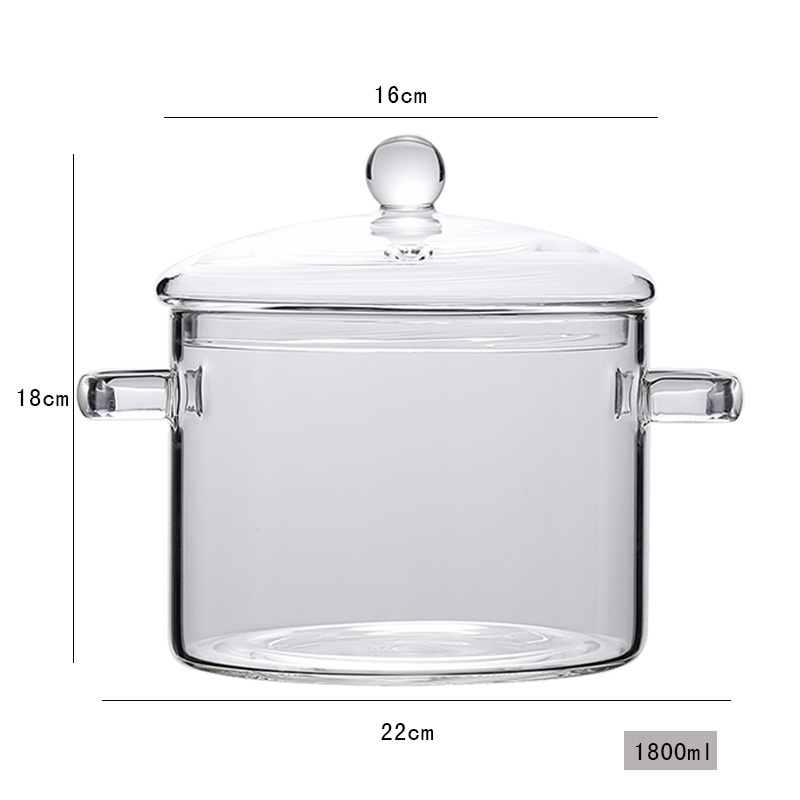 Glass Pot Stove Pot Kitchen Transparent Mini Soup Pot - Image 10