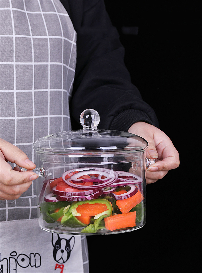 Glass Pot Stove Pot Kitchen Transparent Mini Soup Pot - Image 4