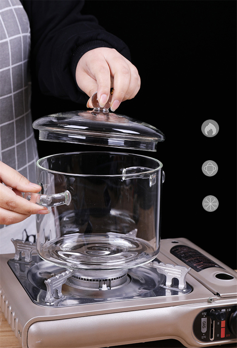 Glass Pot Stove Pot Kitchen Transparent Mini Soup Pot - Image 3