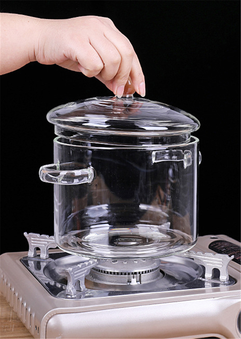 Glass Pot Stove Pot Kitchen Transparent Mini Soup Pot - Image 2