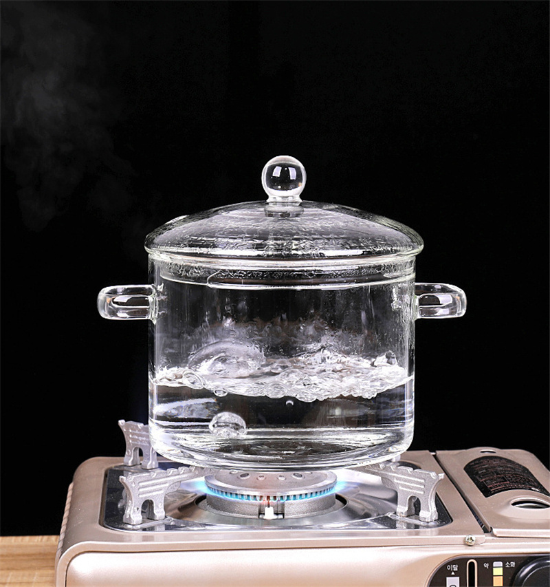 Glass Pot Stove Pot Kitchen Transparent Mini Soup Pot