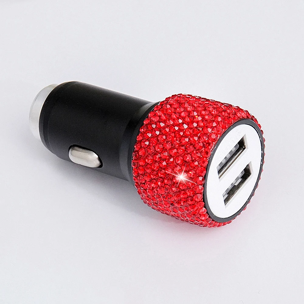 Diamond-Studded Car Mobile Phone Safety Hammer Charger - Image 3