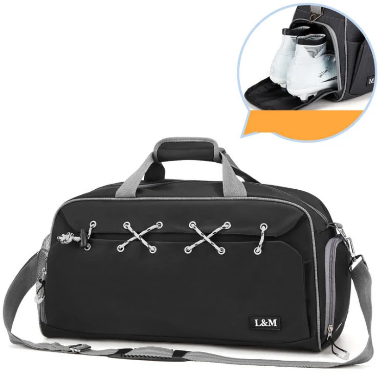 Sports Gym Bag Travel Duffel Bag with Shoes Compartment - Image 2