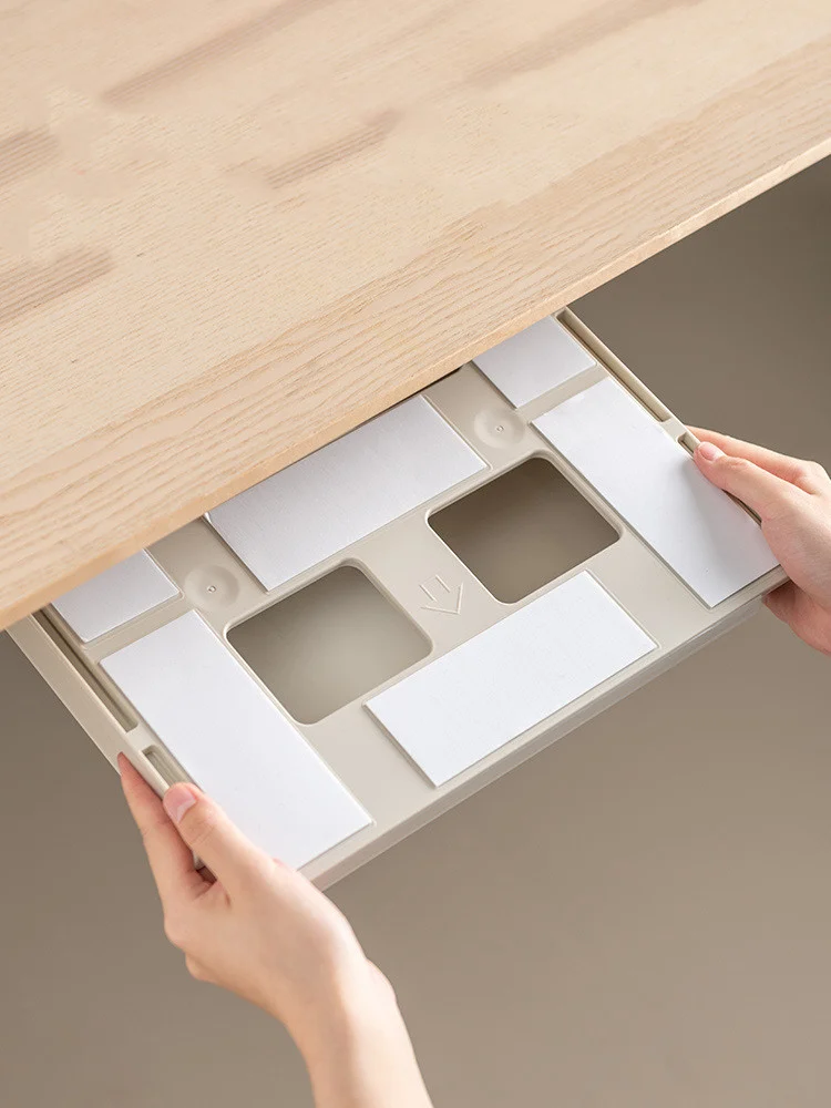 Under Desk Drawer Adhesive Storage Box for Office Pen