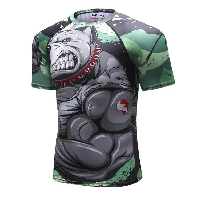 Mens Tracksuit Set D Animal Compression T-Shirt Pants Skin - Image 9