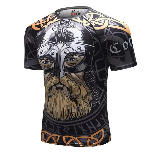 Mens Tracksuit Set D Animal Compression T-Shirt Pants Skin - Image 6