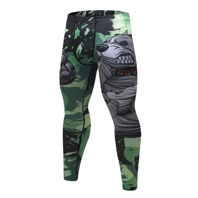 Mens Tracksuit Set D Animal Compression T-Shirt Pants Skin - Image 10