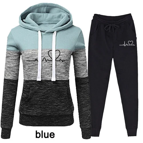 Casual Tracksuit Women Two Piece Set Suit Female Hoodies - Image 3