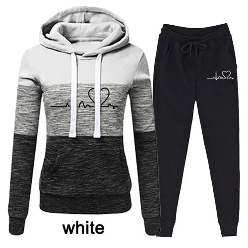 Casual Tracksuit Women Two Piece Set Suit Female Hoodies - Image 2