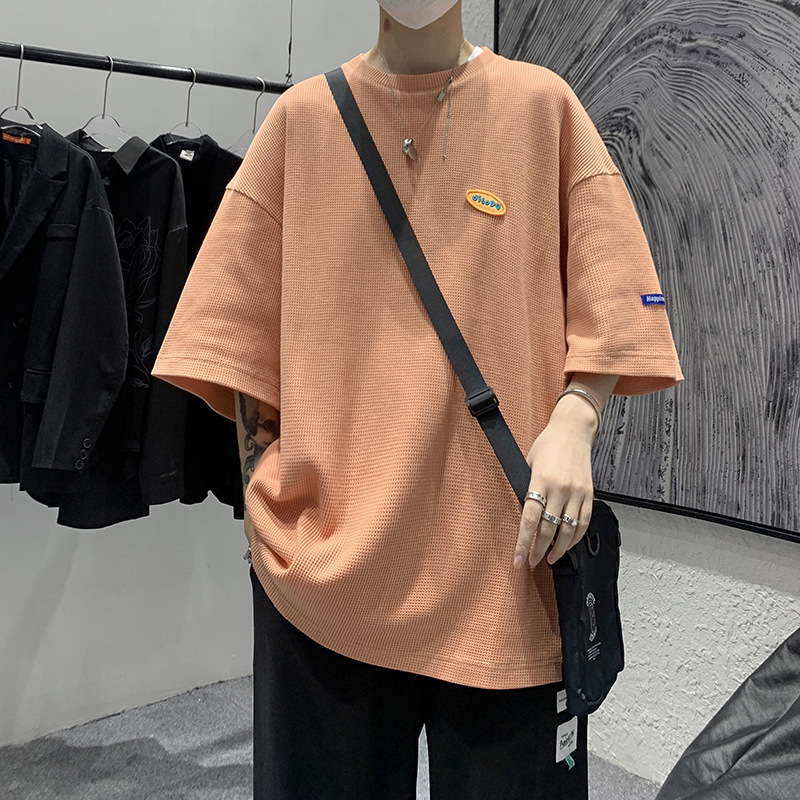 Japanese Casual Men''s 5-sleeve T-shirt Men''s Loose