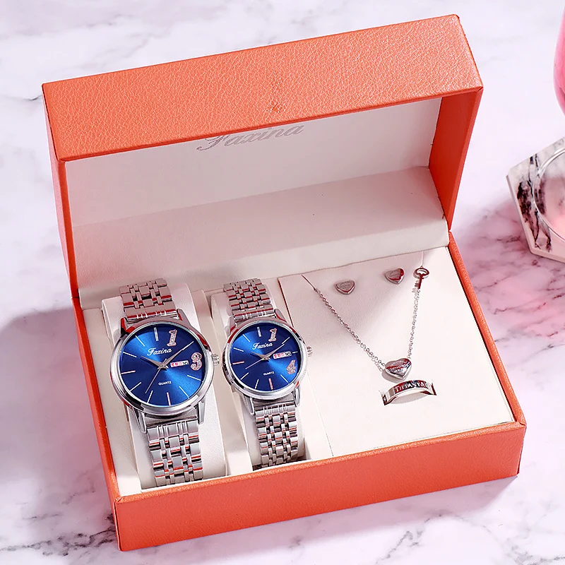 Luxury Watch Gifts for Women Earrings Ring Necklace - Image 5