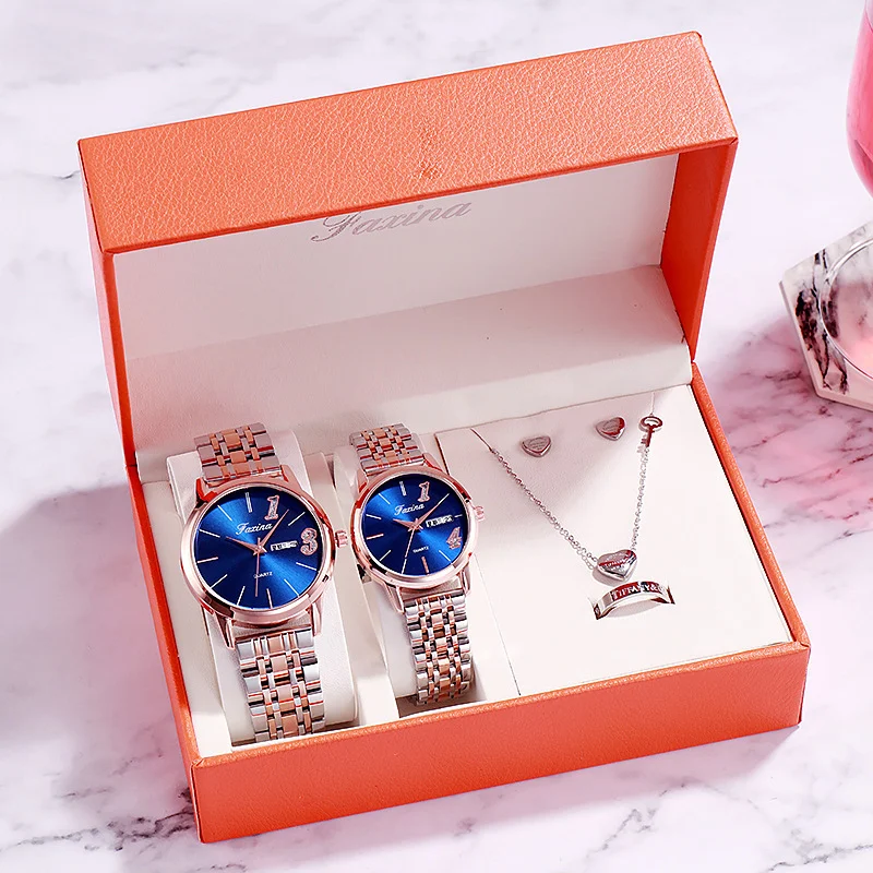 Luxury Watch Gifts for Women Earrings Ring Necklace - Image 4