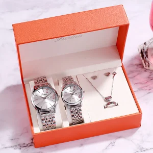 Luxury Watch Gifts for Women Earrings Ring Necklace
