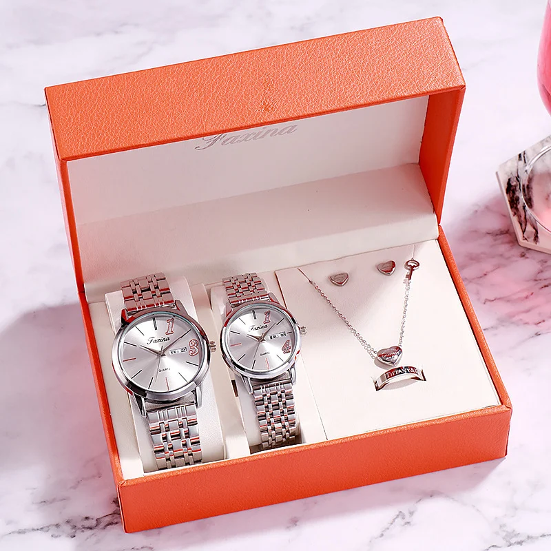 Luxury Watch Gifts for Women Earrings Ring Necklace