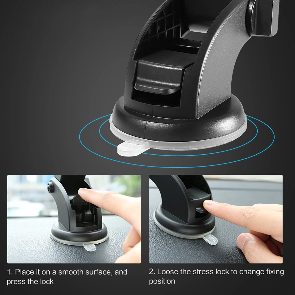 Car Phone Holder Long Rod Telescopic Car Dashboard - Image 5