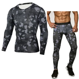 Camouflage Compression Baselayer Set Sports Compression