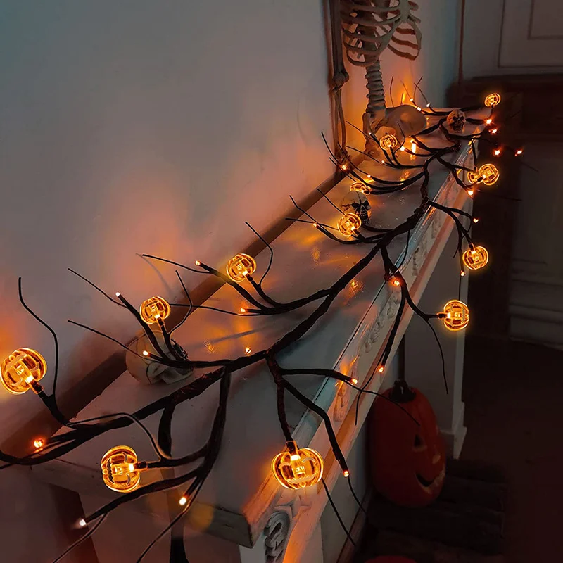 Halloween LED Willow Vine String Light Cool Cartoon Bat - Image 7