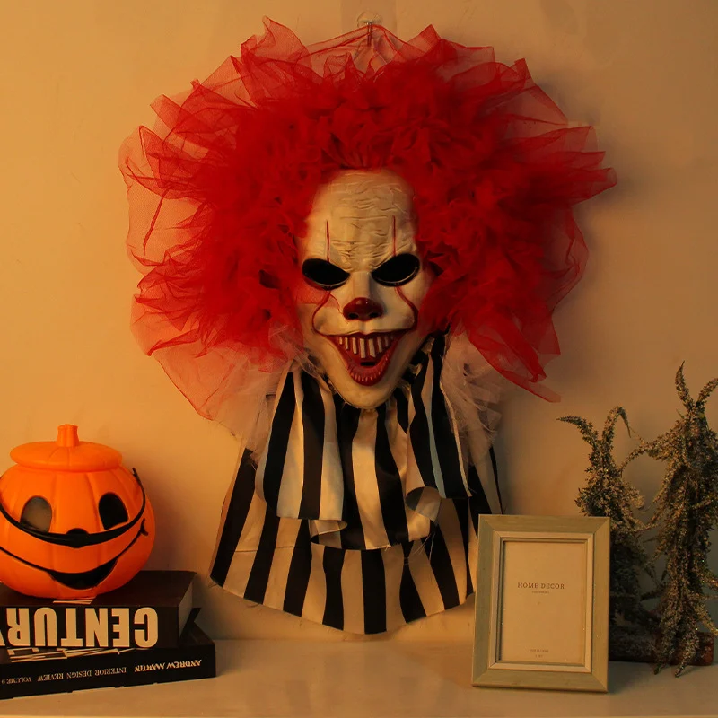 Halloween Horror Clown Wreath Door Hanging Wreath