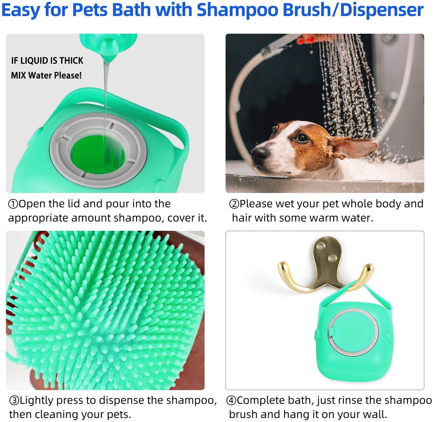 Pet Dog Shampoo Massager Brush Cat Massage Comb - Image 4
