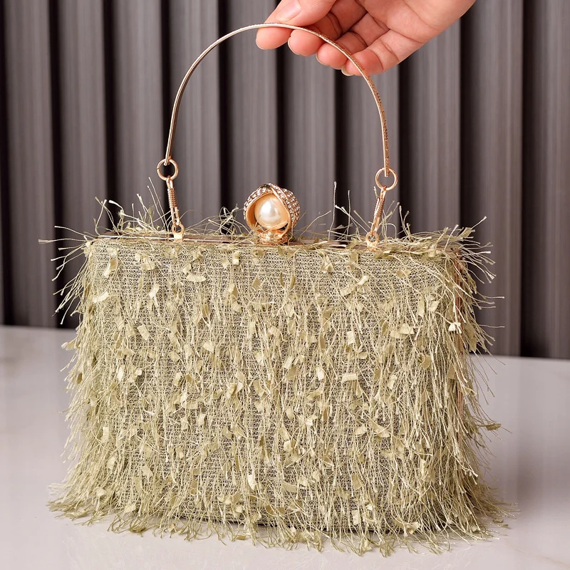 Tassel Handbags Women Dress Party Evening Bag Fashion - Image 9