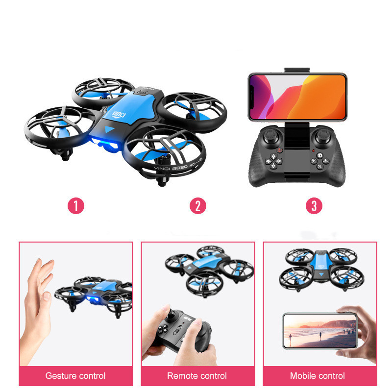 V8 2.4G 4CH Mini RC Drone Gesture Sensing WIFI FPV - Image 2