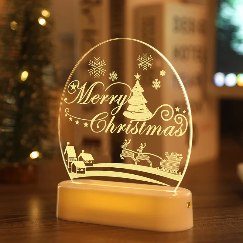 LED Fairy String Lights Battery USB 3D Santa Claus Tree - Image 2