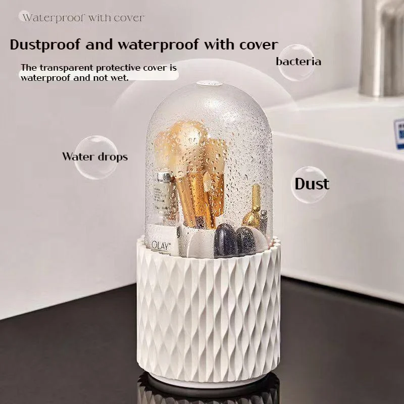 360 Rotating Large Capacity Transparent Makeup Brush - Image 4