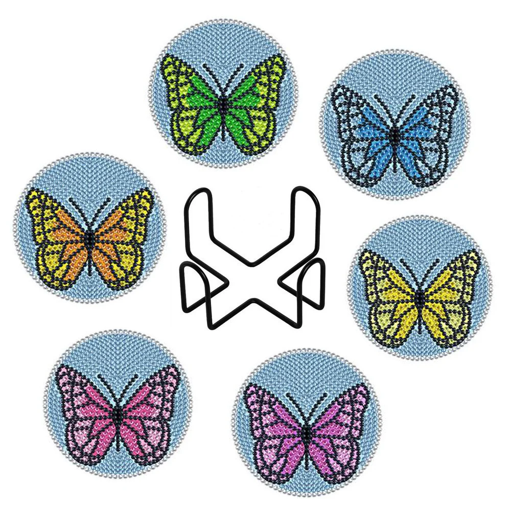 Ocean Series Diamond Painting Coaster Set Rhinestones - Image 3