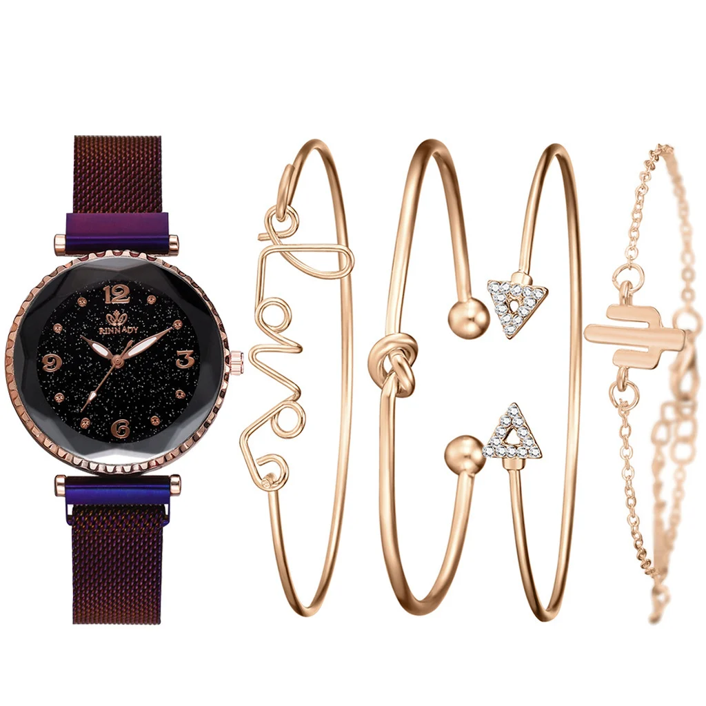 Women Watches Starry Sky Magnet Buckle Fashion Bracelet - Image 6