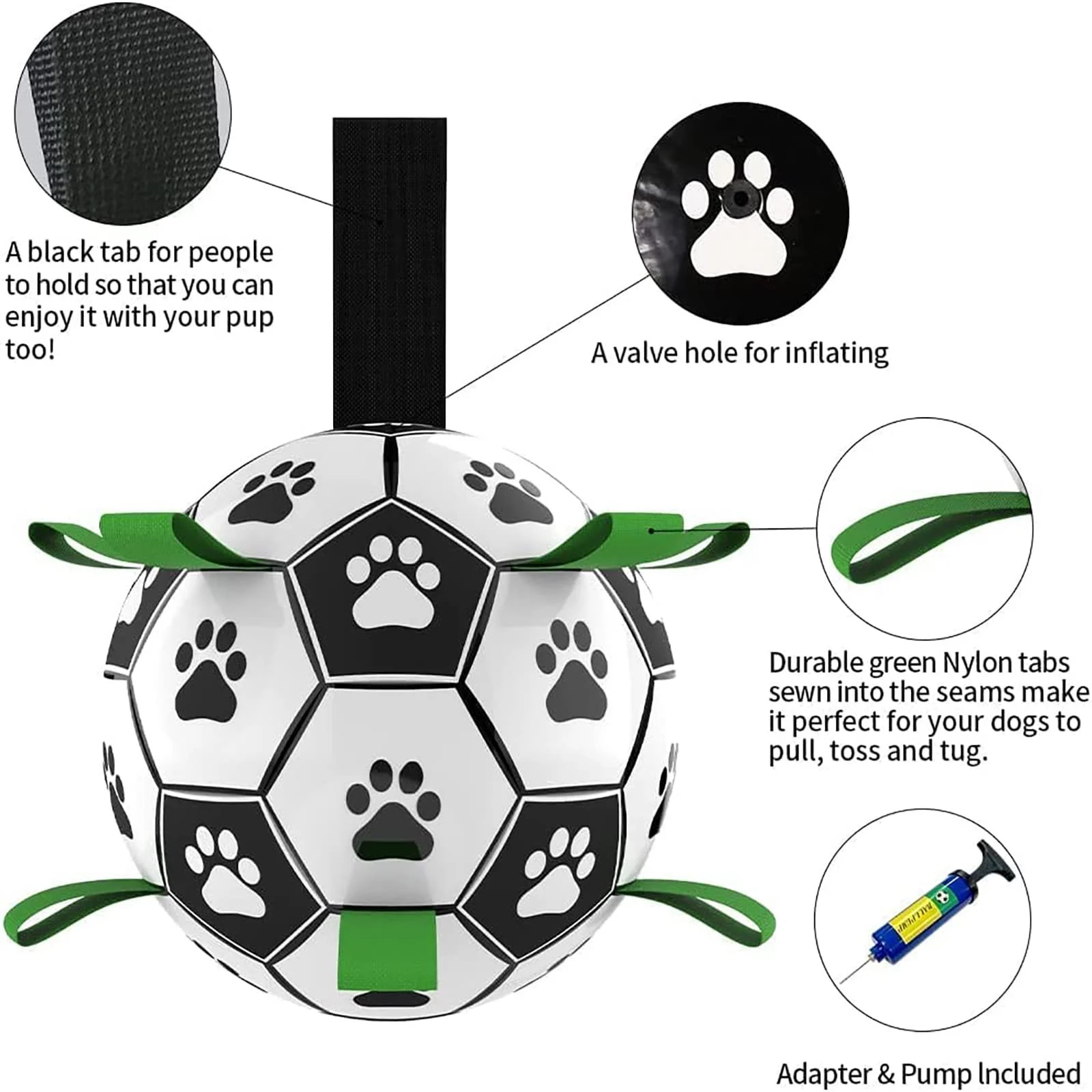 Interactive Dog Football Toy Soccer Ball Inflated - Image 3