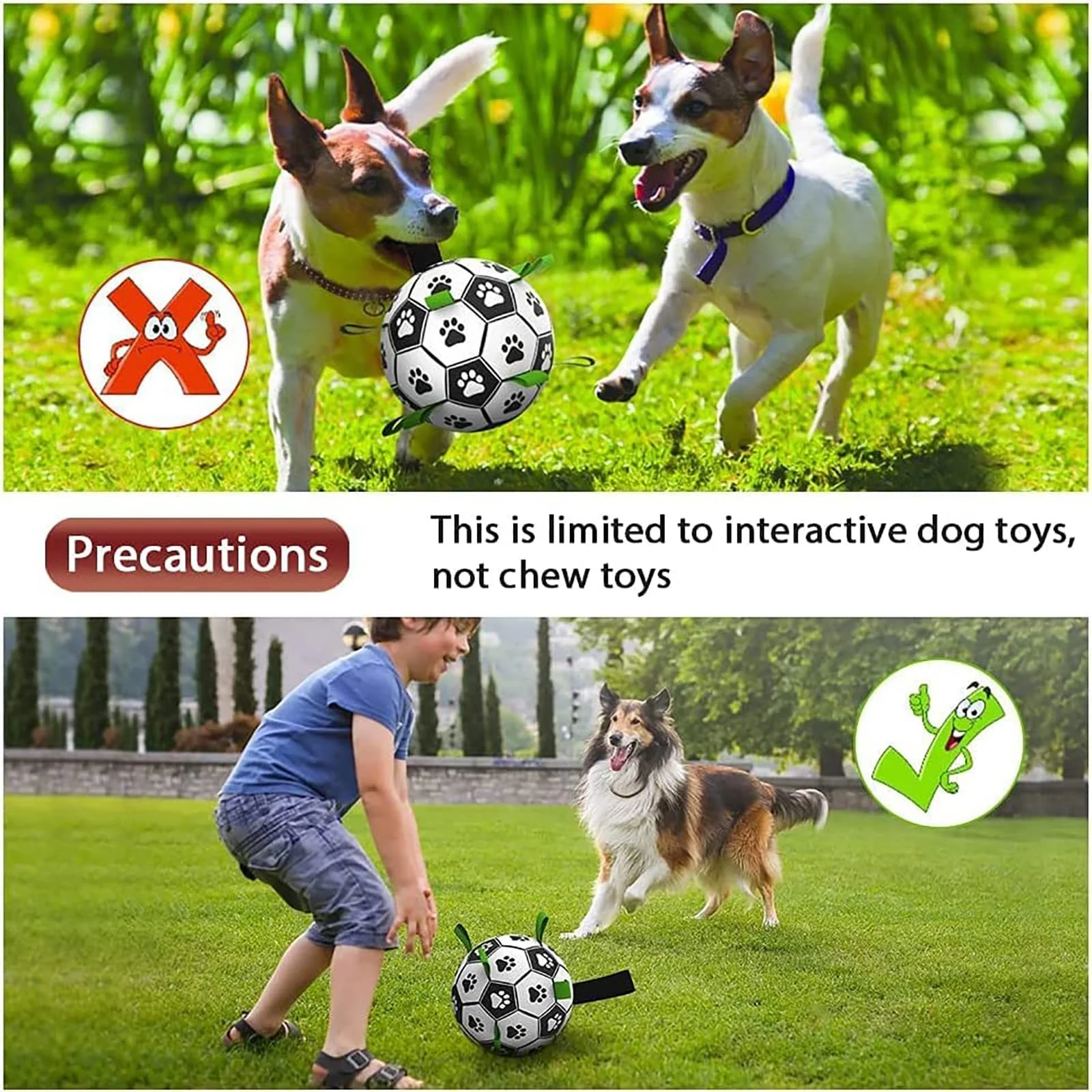 Interactive Dog Football Toy Soccer Ball Inflated - Image 5