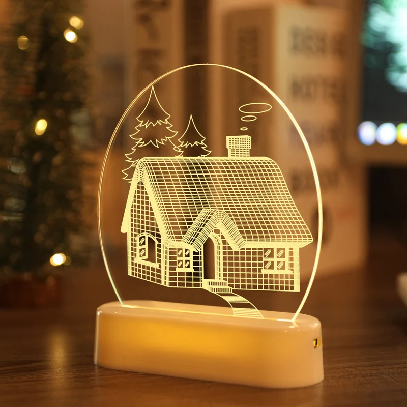 LED Fairy String Lights Battery USB 3D Santa Claus Tree