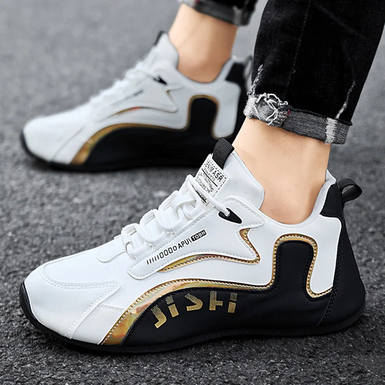 Fashion Colorblock Lace-up Sneakers for Men Breathable - Image 2