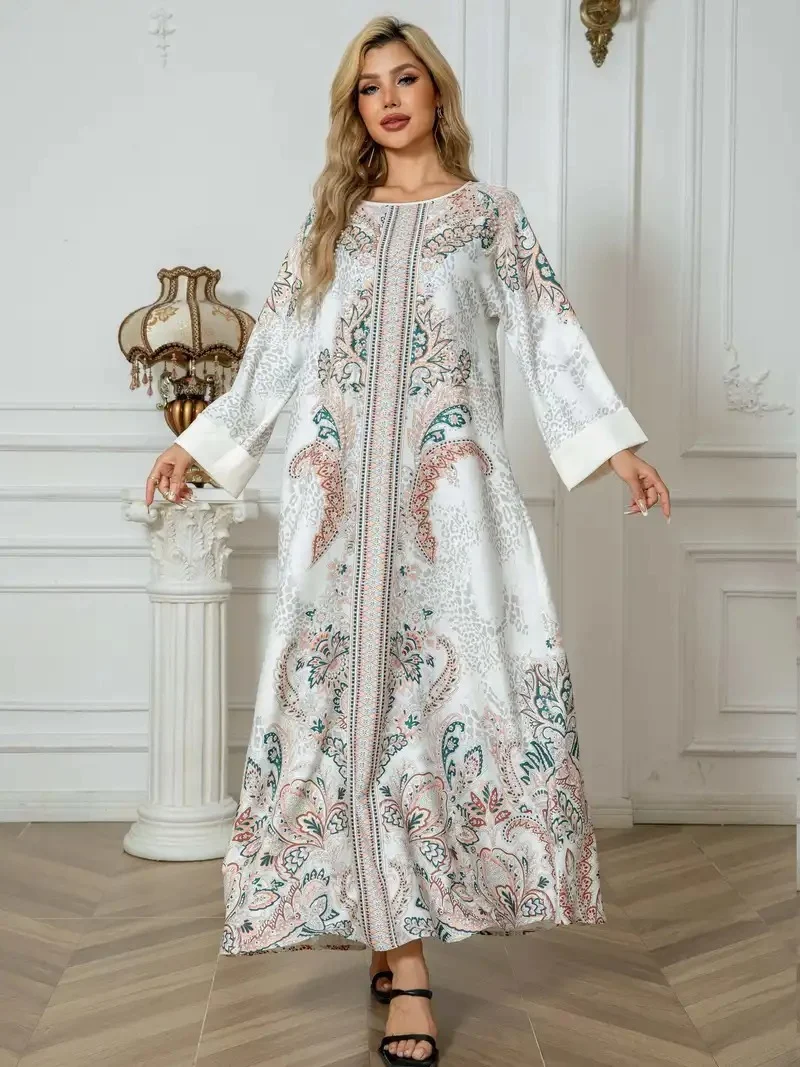 Women's Leopard Print Long Kaftan Dress - Image 6