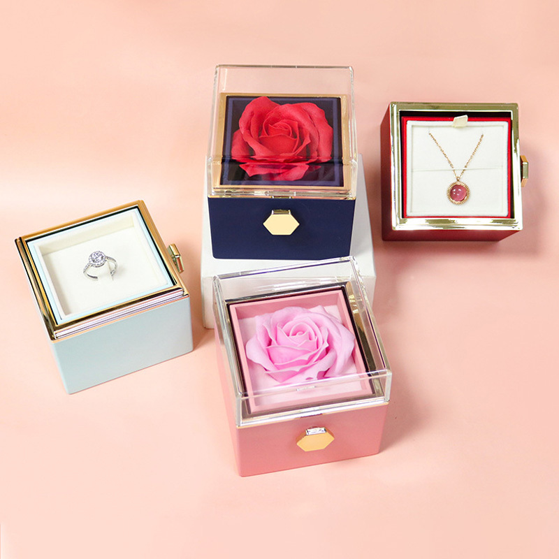 Rotating Soap Flower Rose Gift Box Creative Rotating - Image 5