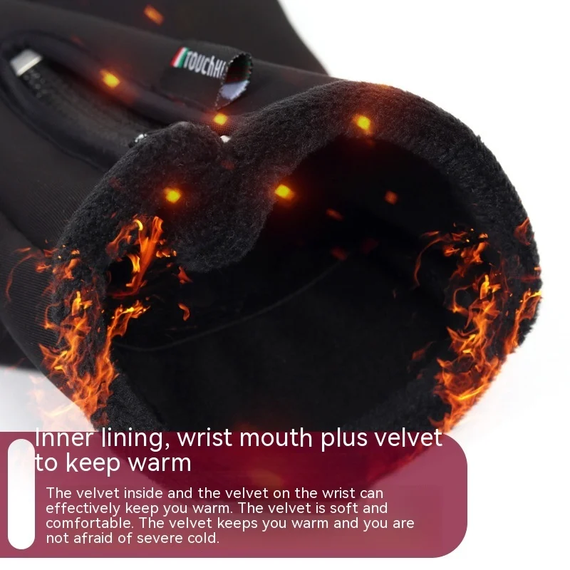 Heating Cycling Gloves Outdoor Heating Polyester Men's - Image 3