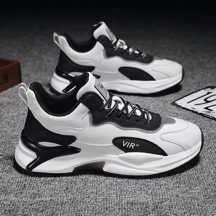 Fashion Black White Sneakers Casual Outdoor Lightweight - Image 8