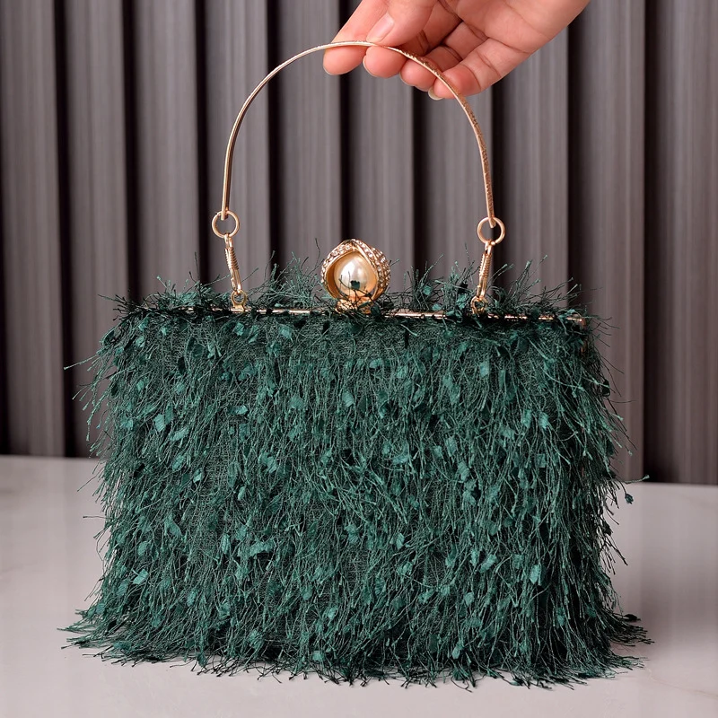 Tassel Handbags Women Dress Party Evening Bag Fashion - Image 10