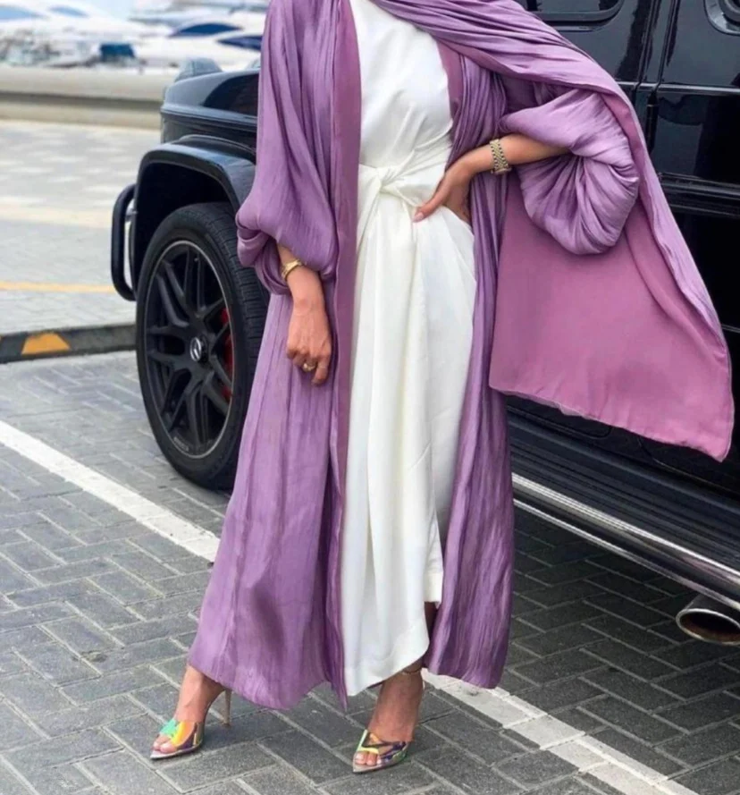Eid Muslim Abaya Dress Kimono for Women Fashion Shining - Image 6