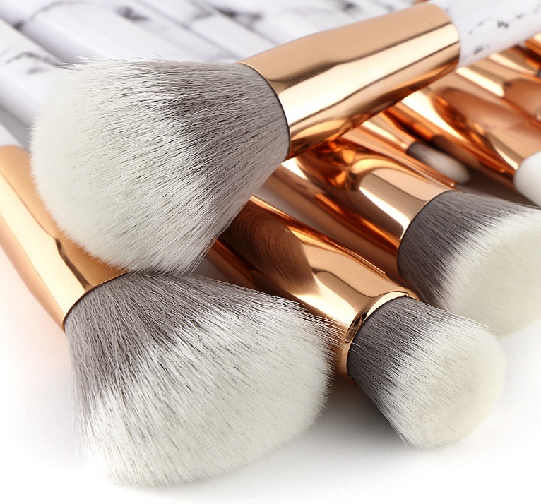 11 Sets of Marble Makeup Brush with Makeup Brush Beauty - Image 3