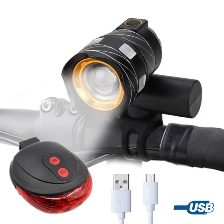 Bicycle USB Light Highlight Warning Light Mountain Bike - Image 3