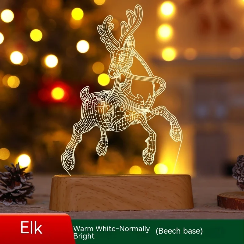 Christmas Decoration 3D Lamp Acrylic LED Night Lights - Image 5