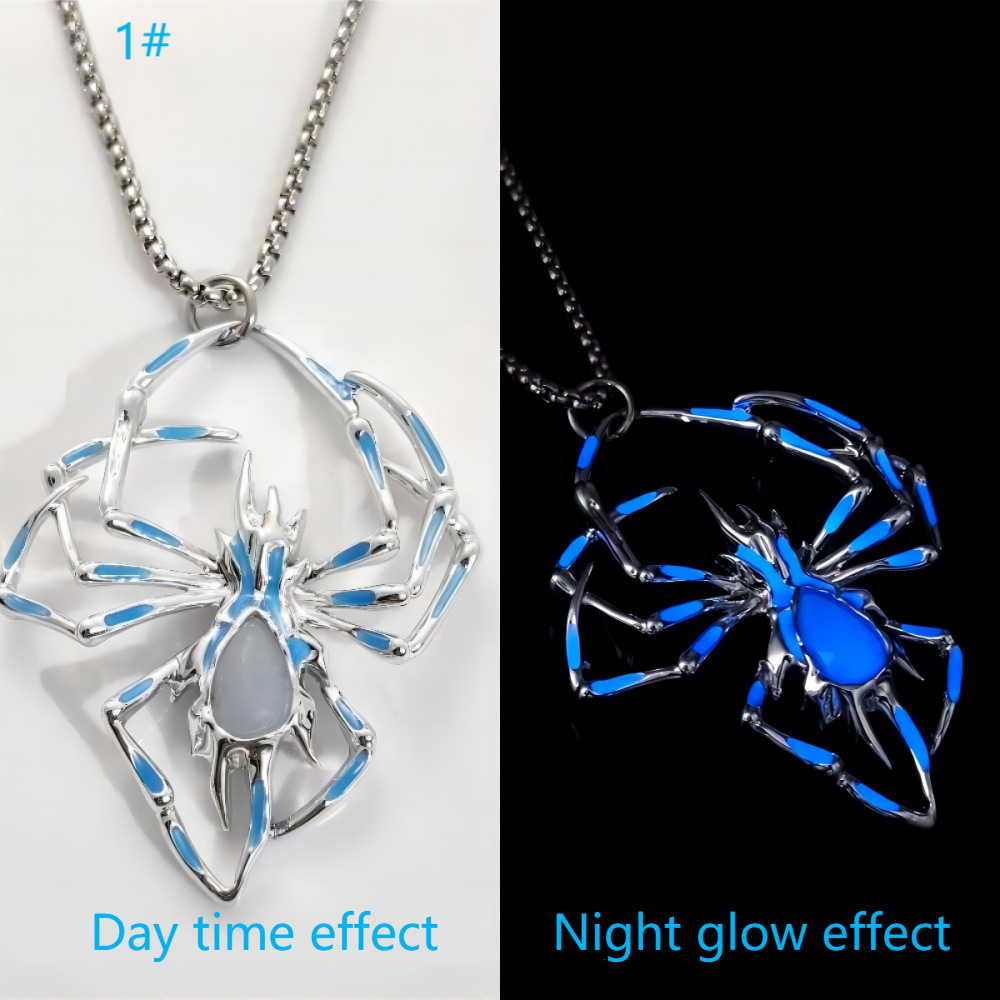 Halloween Creative Stereo Luminous Spider Necklace - Image 5