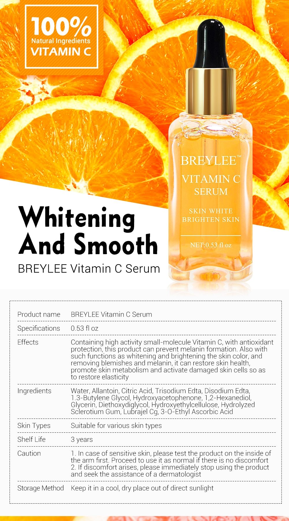Vitamin C Whitening Serum Brighten Skin Face Skin Care