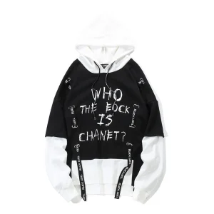 Autumn Men Graffiti Oversize Hoodies Hip-hop Round Neck