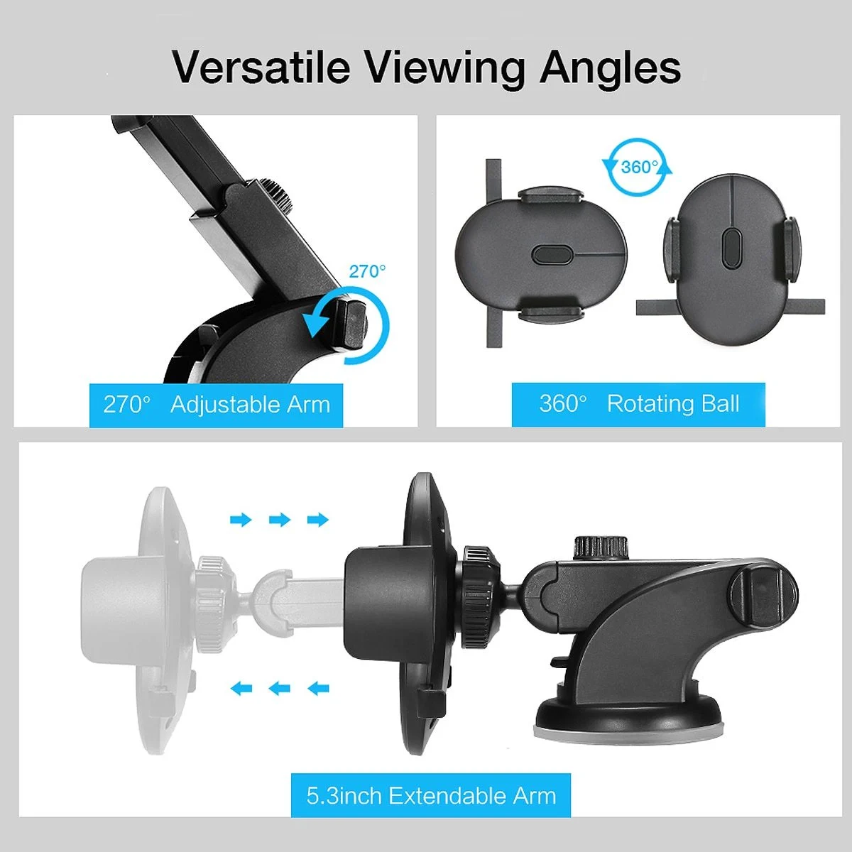 Car Phone Holder Long Rod Telescopic Car Dashboard - Image 3