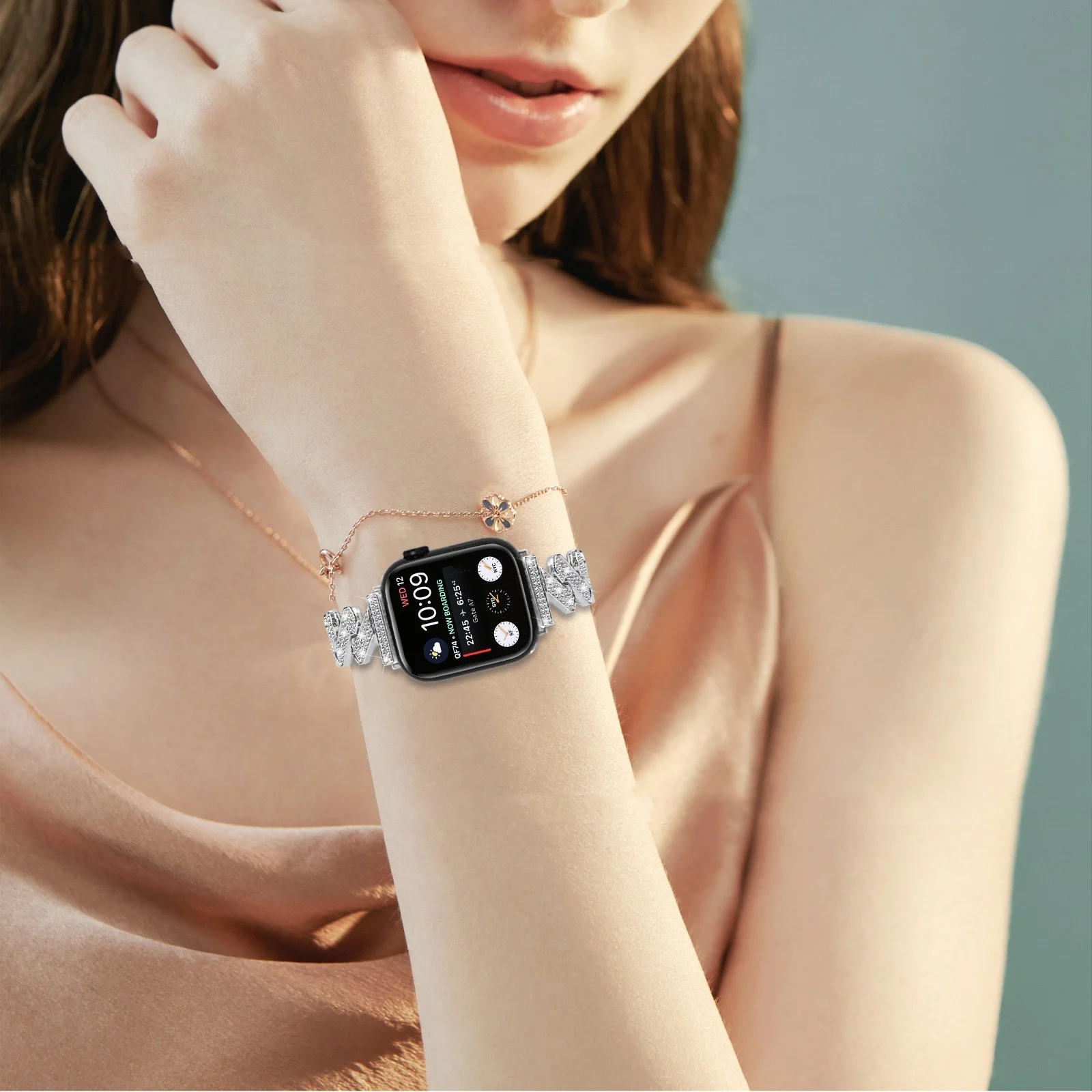 7-word Diamond-embedded Smart Watch Band - Image 9